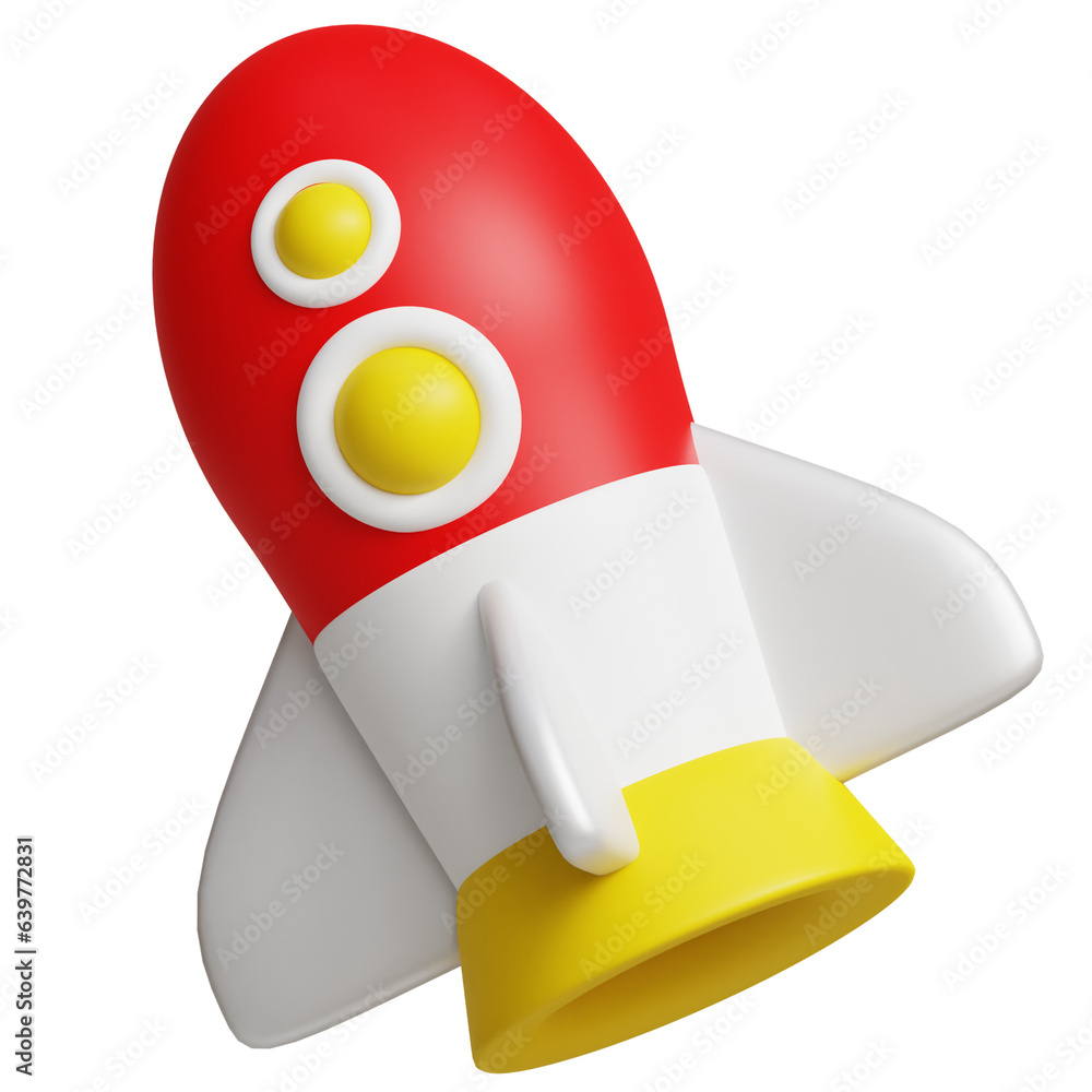 3D Rocket Icon 3D Rocket Icon