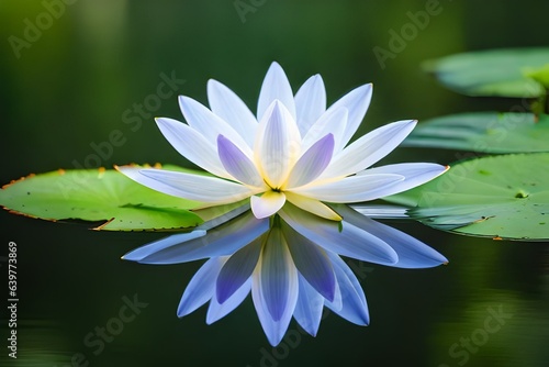 pink water lily generated ai