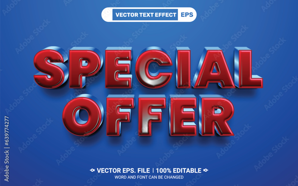 Special offer editable vector text style effect