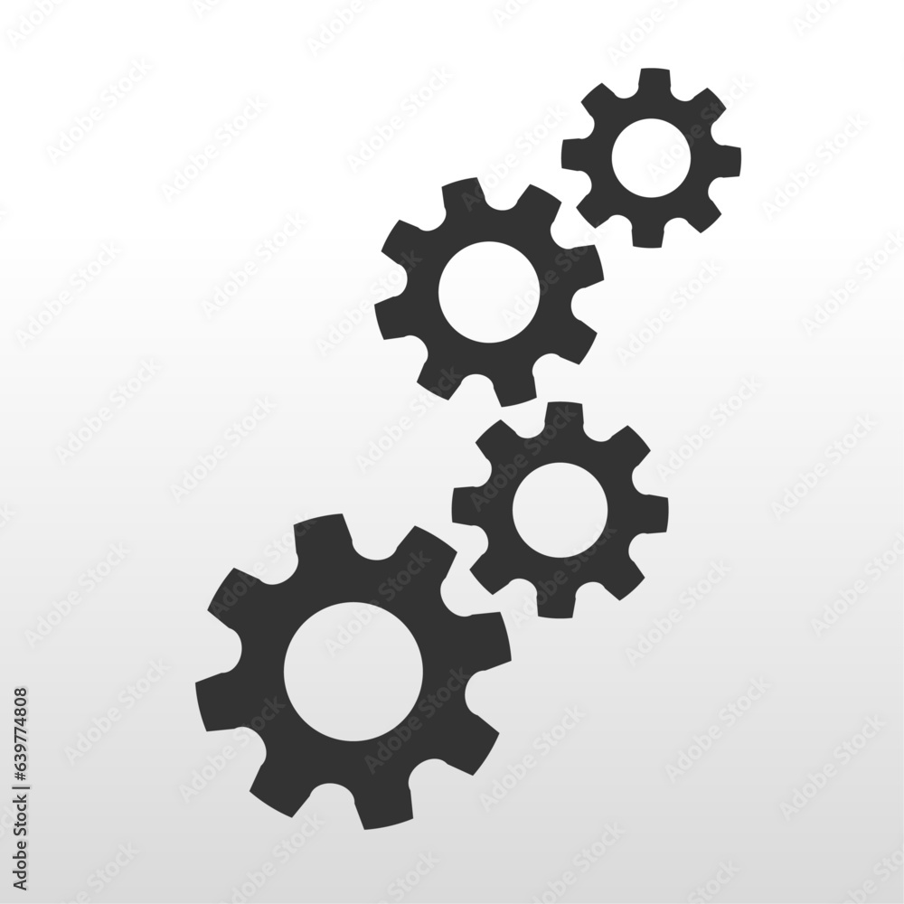 Gear sign simple icon on white background. Gear sign simple icon on white background.