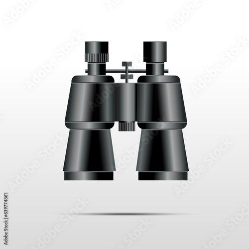 Binoculars isolated on white background .