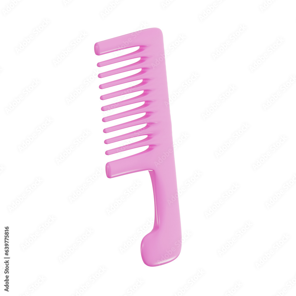 hair comb 3d, high quality render, transparent background, cosmetic 3d pack hair comb 3d, high quality render, transparent background, cosmetic 3d pack