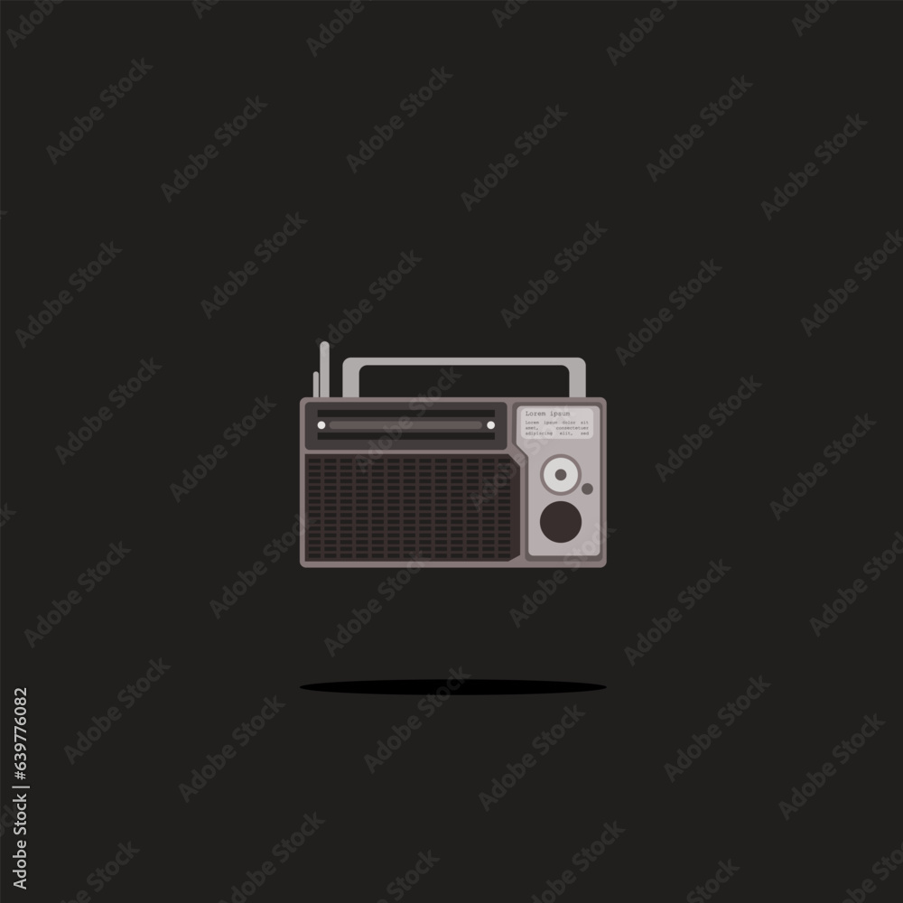 vector icon design old radio retro flat design simple pastel colors minimalist eps 10 vector icon design old radio retro flat design simple pastel colors minimalist eps 10