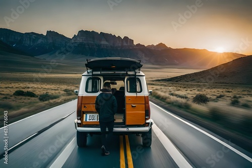 car in the desert