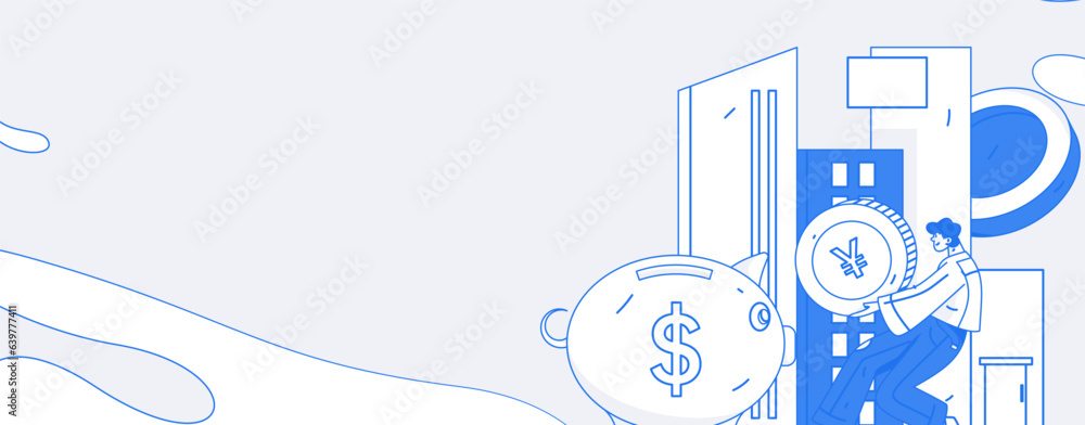 Fototapeta premium Home loan flat vector concept operation illustration 