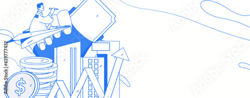 Home loan flat vector concept operation illustration
