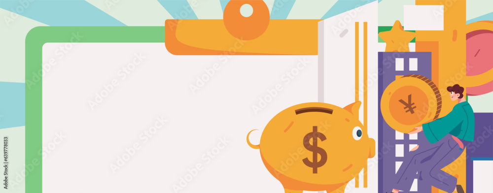 Fototapeta premium Home loan flat vector concept operation illustration 