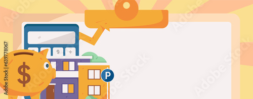Home loan flat vector concept operation illustration
