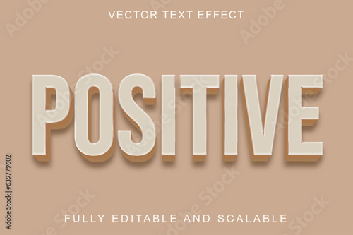 Positive 3d text effect
