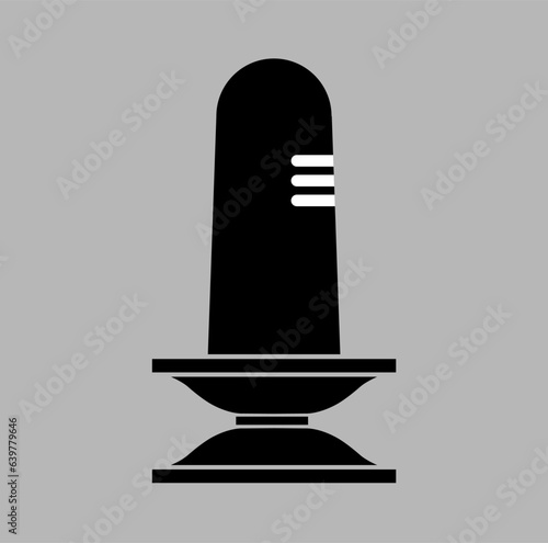 THIRUVANANTHAPURAM Biggest lord Shivlinga illustration vector icon.