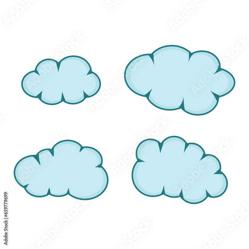 Beauty cloud sky cartoon icon illustration
