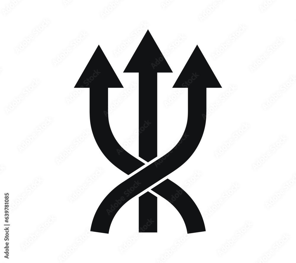 Three Way Direction Arrow Icons, Triple Directional Road Icon Sign, Traffic Sign, Three Way Decision Opportunity Option Arrow Symbol 3 Path Pointing Choice, Y Intersection Sign Vector Illustration Three Way Direction Arrow Icons, Triple Directional Road Icon Sign, Traffic Sign, Three Way Decision Opportunity Option Arrow Symbol 3 Path Pointing Choice, Y Intersection Sign Vector Illustration