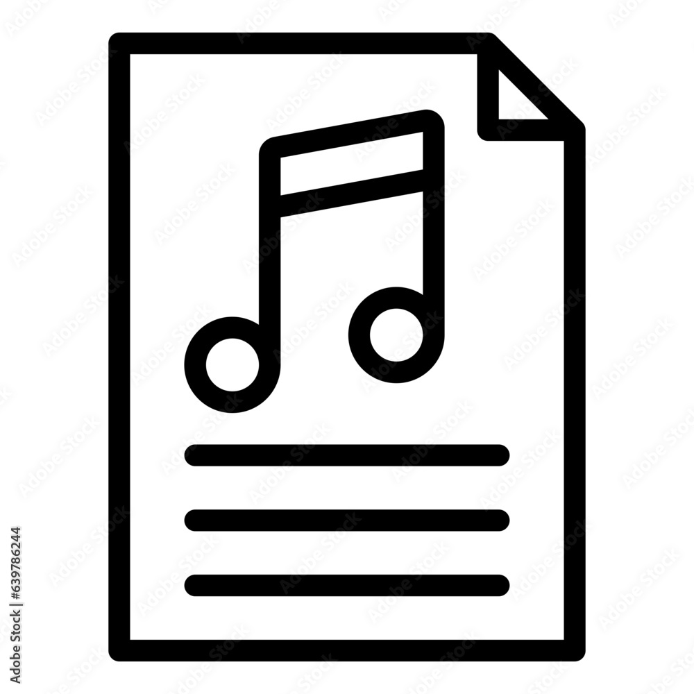 Music Lyrics outline line icon Music Lyrics outline line icon