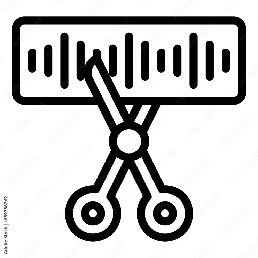Audio or music Editing outline line icon Audio or music Editing outline line icon