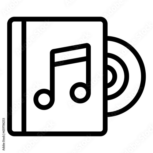 Music Album outline line icon