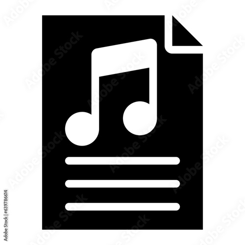 Music Lyrics solid glyph icon