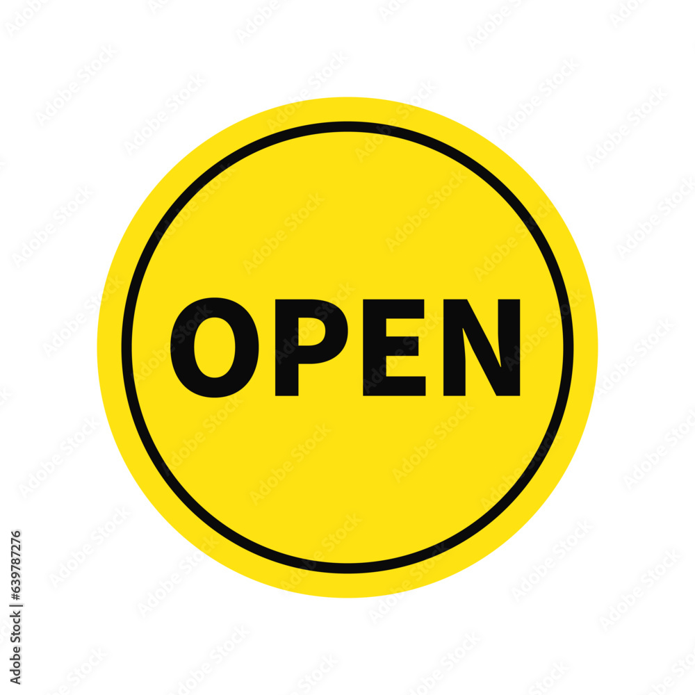 Open Button In Yellow Circle Shape With Black Line
Open Button In Yellow Circle Shape With Black Line