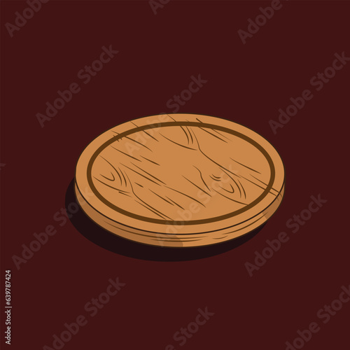 Illustration vector graphic of chopping board circle