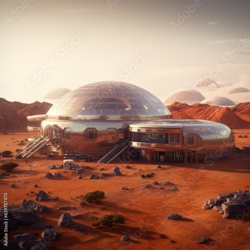  dome on a mars colony futuristic and innovative
