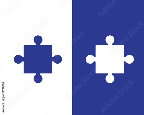 Puzzle icon idea concept logo design illustration