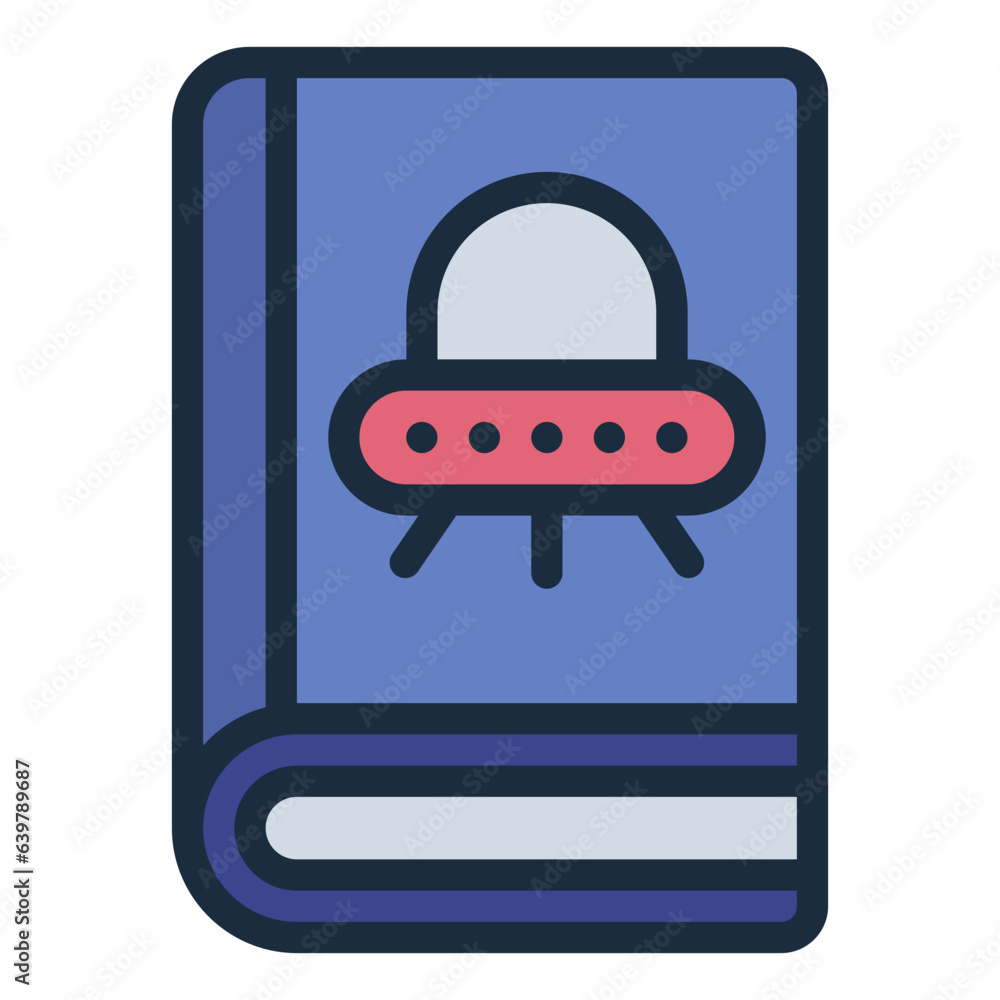 Science Fiction Book filled line icon Science Fiction Book filled line icon
