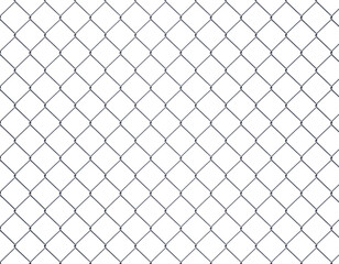 Silver chainlink fence with transparent background, PNG file