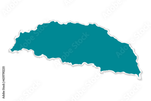 Vector scraps in the shape of a semicircle. Torn pieces of paper on a white background.