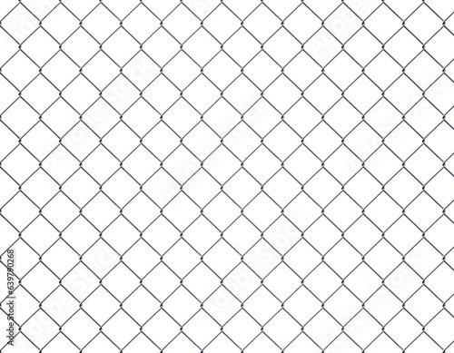 Print op canvas Silver chainlink fence with transparent background, PNG file