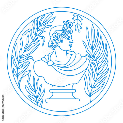 Bust of Emperor of Roman Empire, Greek noble man
