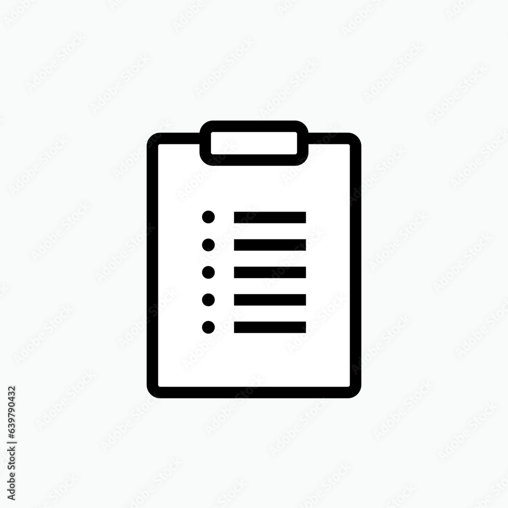 Clipboard Icon. Paper Holder Board. Check Results, Job Monitoring Symbol - Vector Clipboard Icon. Paper Holder Board. Check Results, Job Monitoring Symbol - Vector