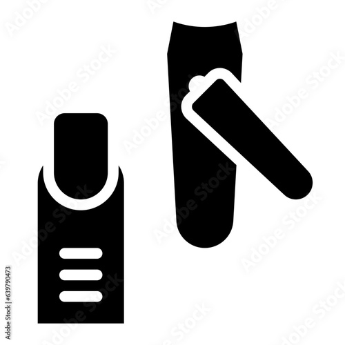 Cutting Nails solid glyph icon