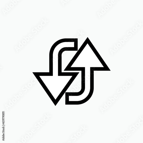 Switch Icon. Exchange Button Symbol - Vector.     