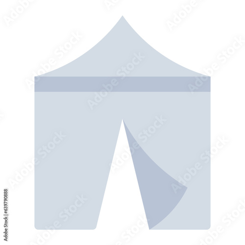 Tent for hajj pilgrimgae flat icon