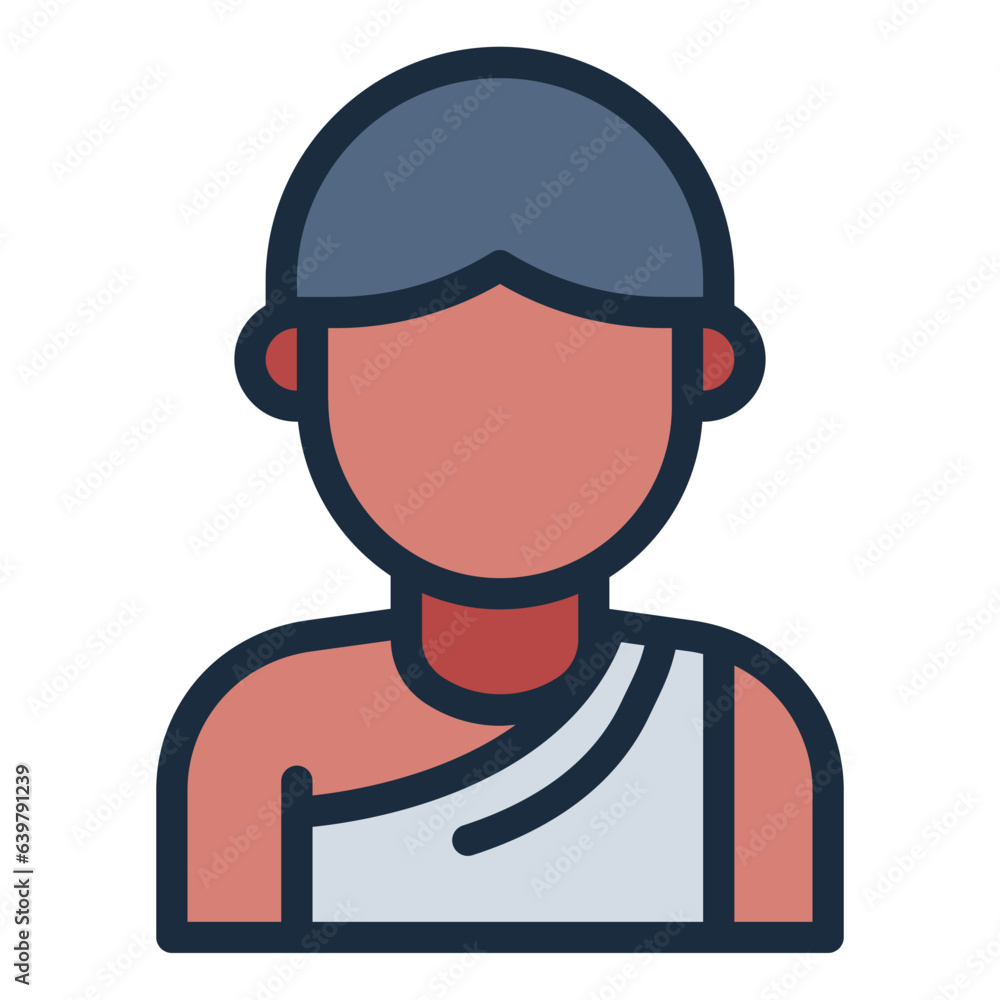 Ihram for hajj pilgrimage filled line icon