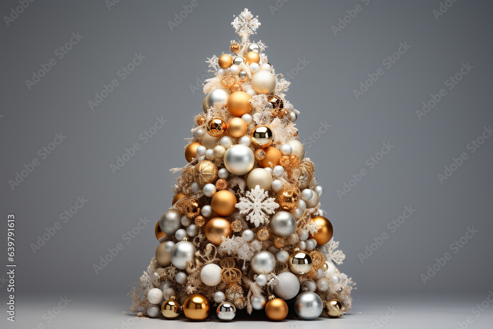 Christmas New Year's fir wreath on a neutral background created by AI Christmas New Year's fir wreath on a neutral background created by AI