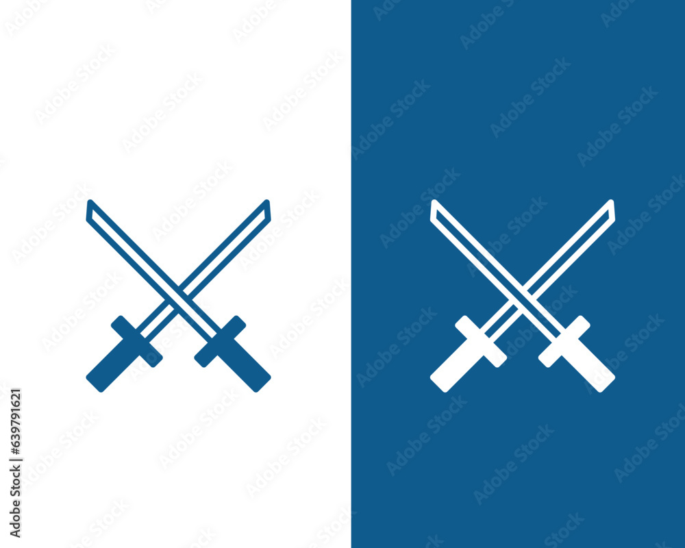 Katana icon vector logo design template Katana icon vector logo design template