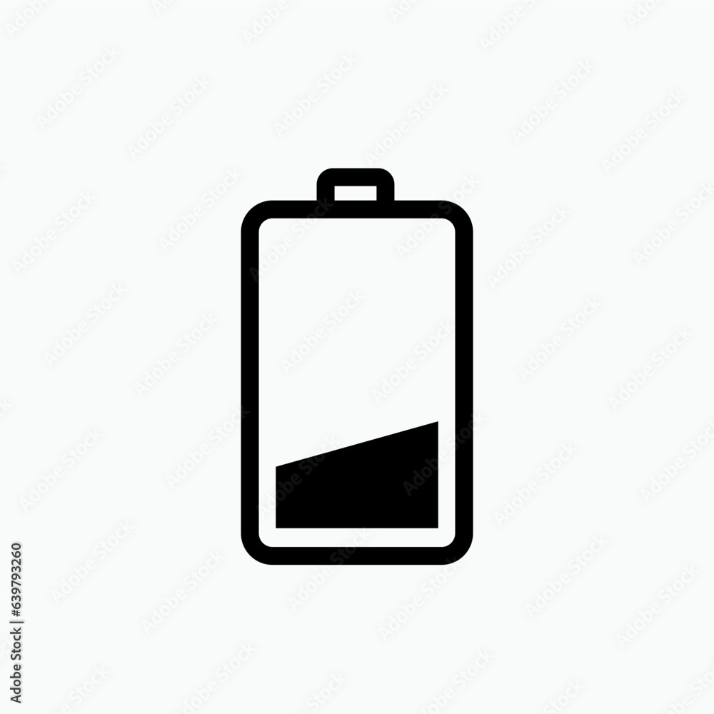 Battery Icon - Vector, Power Sign and Symbol for Design, Presentation, Website or Apps Elements. Battery Icon - Vector, Power Sign and Symbol for Design, Presentation, Website or Apps Elements.