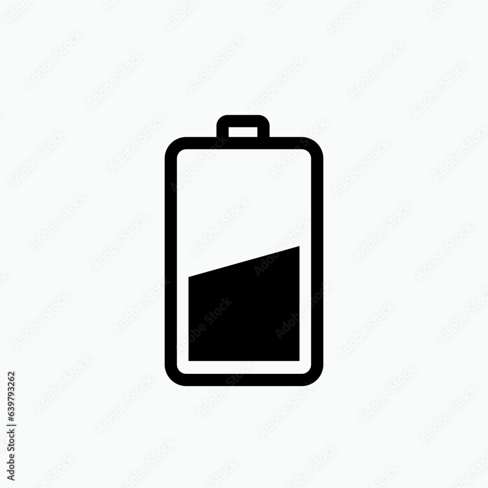Battery Icon - Vector, Power Sign and Symbol for Design, Presentation, Website or Apps Elements. Battery Icon - Vector, Power Sign and Symbol for Design, Presentation, Website or Apps Elements.