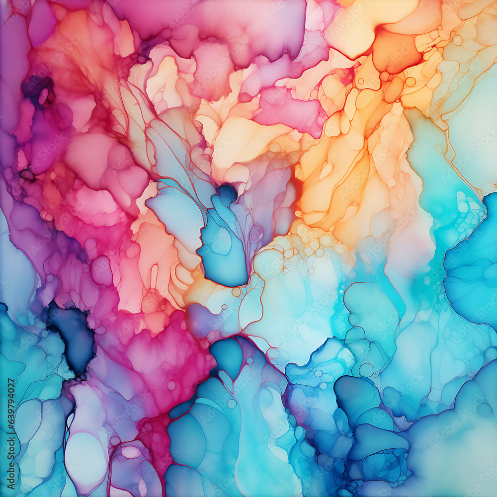 Colorful Rainbow Alcohol Ink Backgrounds