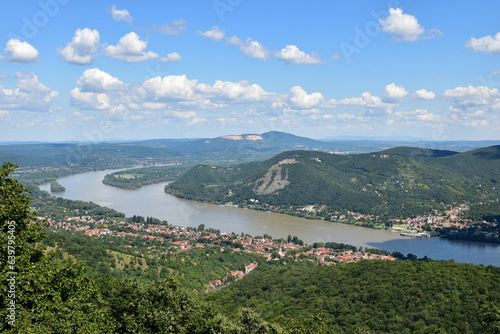 View of Visegrad city in Hungary photo