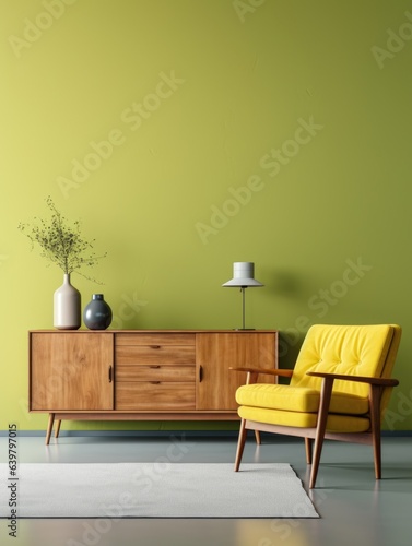 interior of a room with a bench