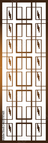 Grilles door & Gate decotations laser cut design Panels with Arabic geometric pattern, laser cut templates. photo