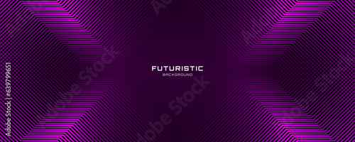 3D purple techno abstract background overlap layer on dark space with glowing lines shape decoration. Modern graphic design element future style concept for banner, flyer, card, or brochure cover