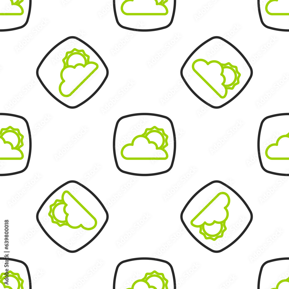 Line Weather forecast icon isolated seamless pattern on white background. Vector Line Weather forecast icon isolated seamless pattern on white background. Vector