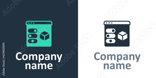 Logotype 3D printer icon isolated on white background. 3d printing. Logo design template element. Vector