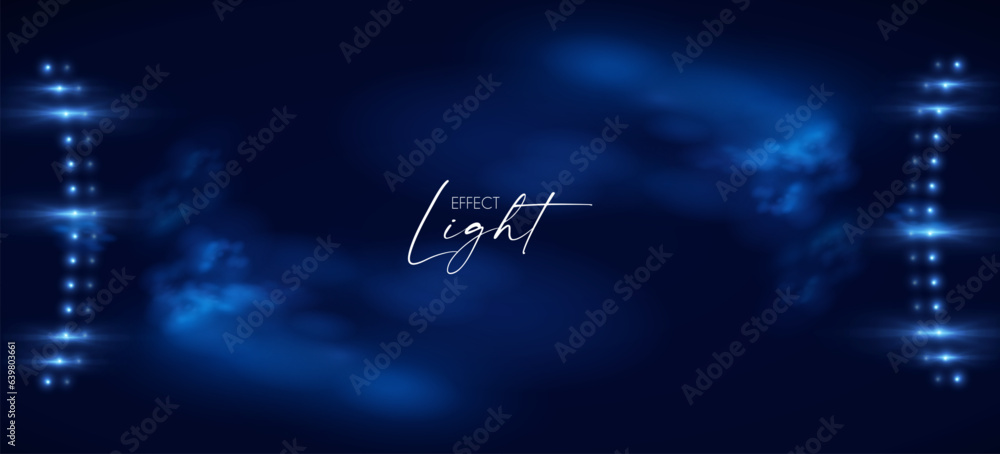 Show light and fog. Colorful spotlights with fay. Transparent light effect. Show light and fog. Colorful spotlights with fay. Transparent light effect.