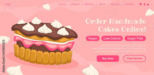 Order homemade cakes online, tasty dessert web