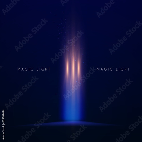 Magic and mystery light effect. Sacred isoteric glow. Cosmos, star and space transparent design.