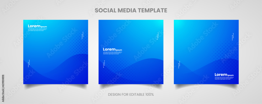 Blue social media post template for business presentations Blue social media post template for business presentations