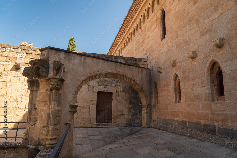 Exterior of monastery in Poblet